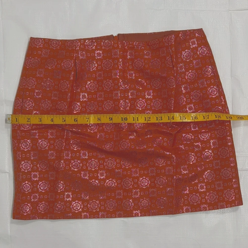 J. Crew Collection Pink Shimmer Silk Brocade Skirt